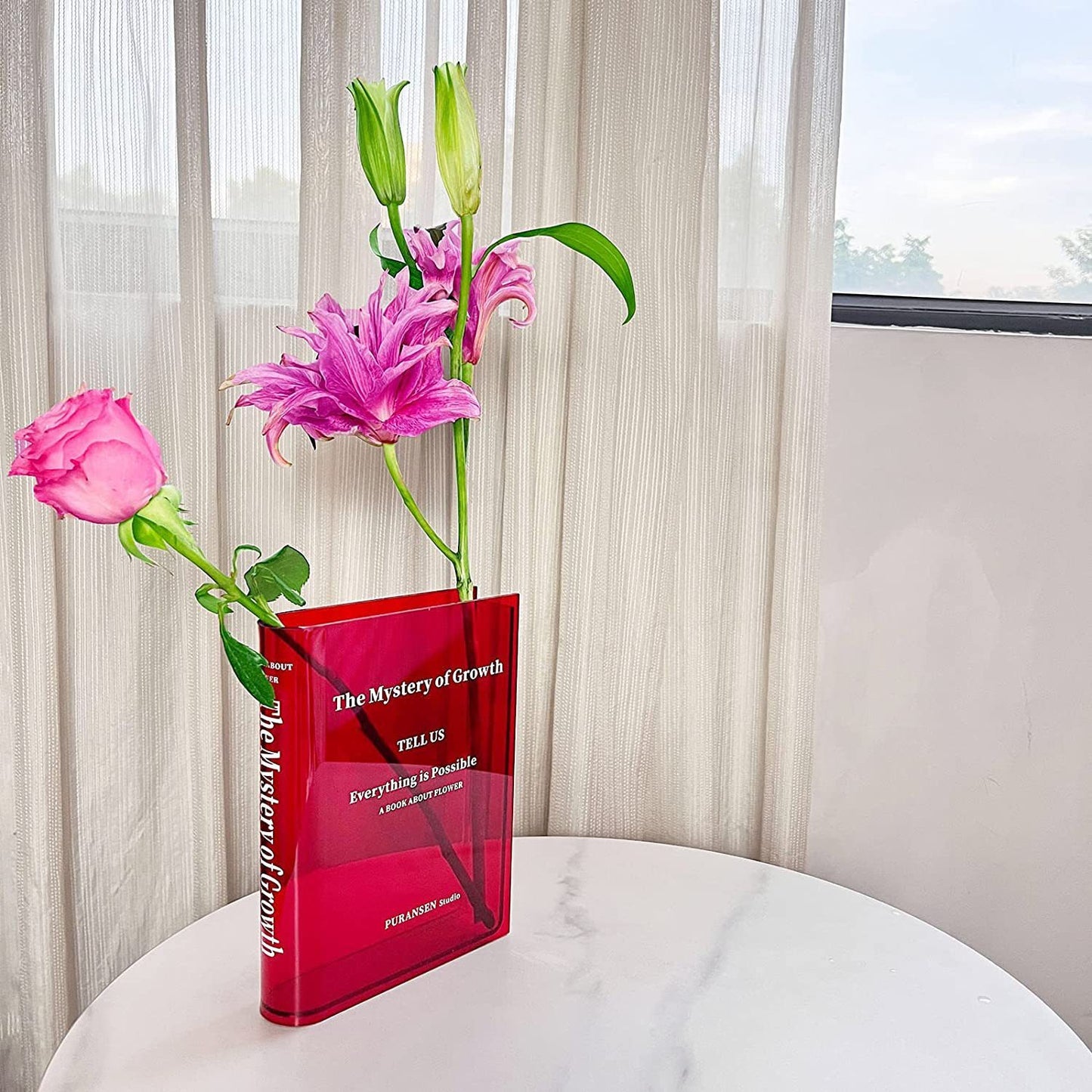 Clear Book Flower Vase