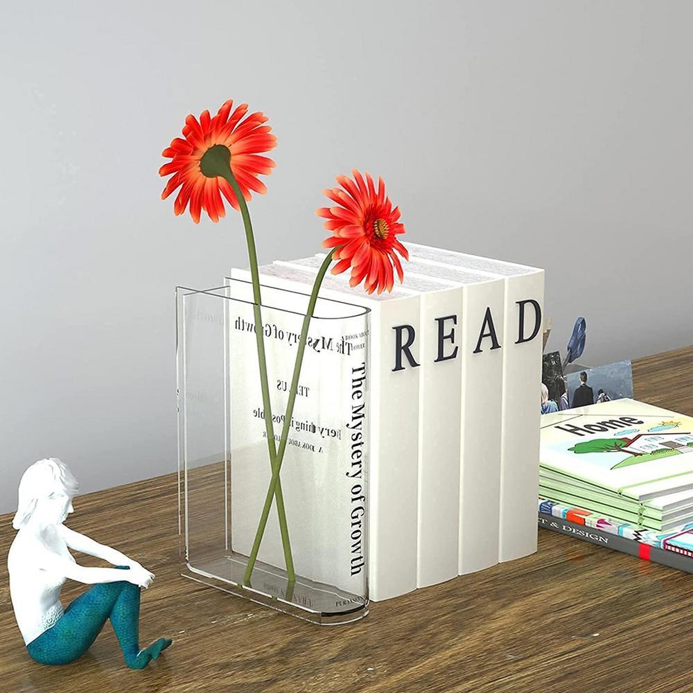 Clear Book Flower Vase