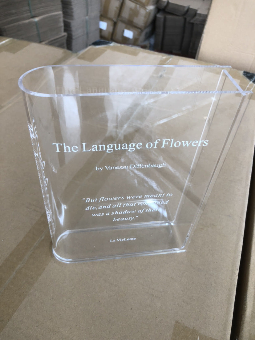 Clear Book Flower Vase