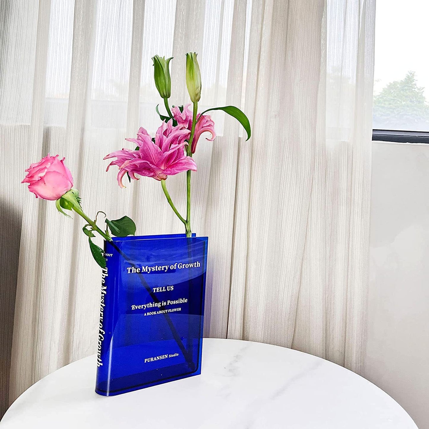 Clear Book Flower Vase